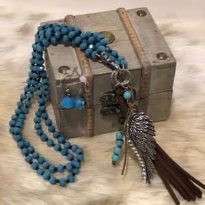 2 Length Necklace and Earrings Set